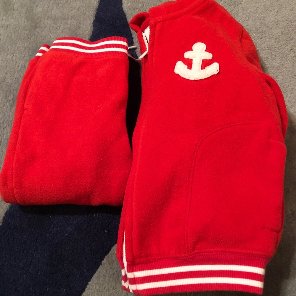 NWOT Janie & Jack Toddler Boy Fleece Outfit